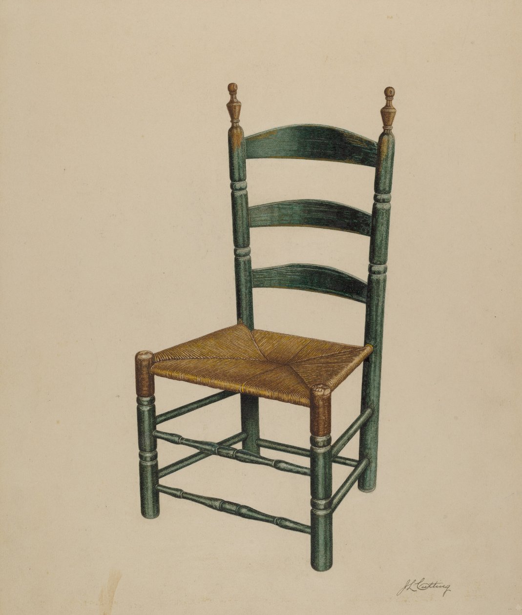 Ladder Back Chair, ca. 1939. af John Cutting