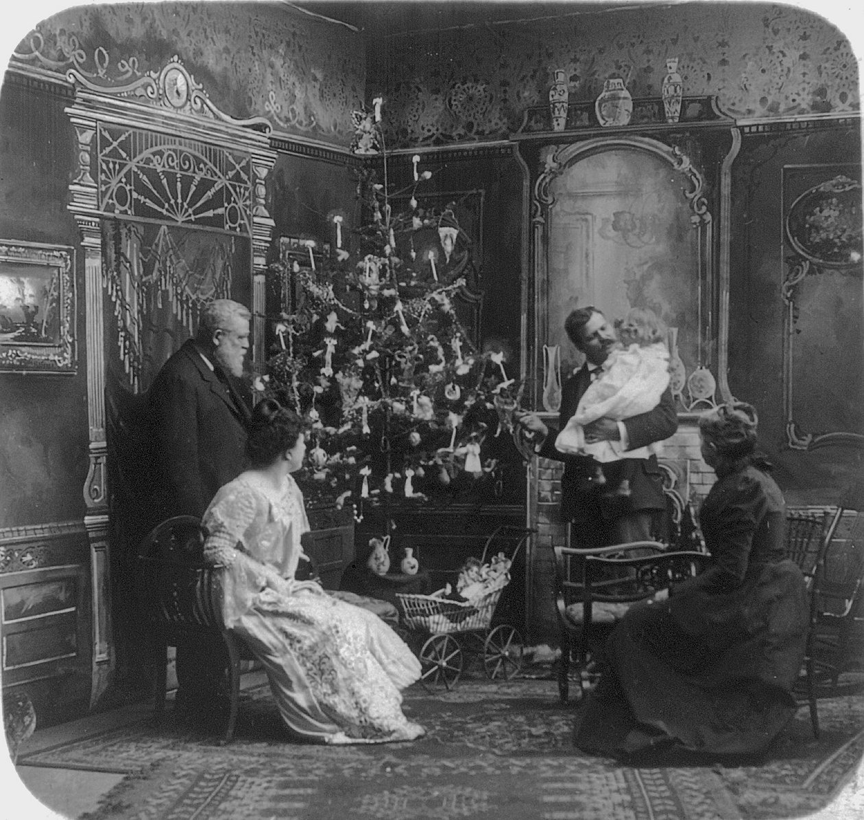 Hvad er et hjem uden kærlighed?, ca. 1900 (s/h-billede) af John D. Cress