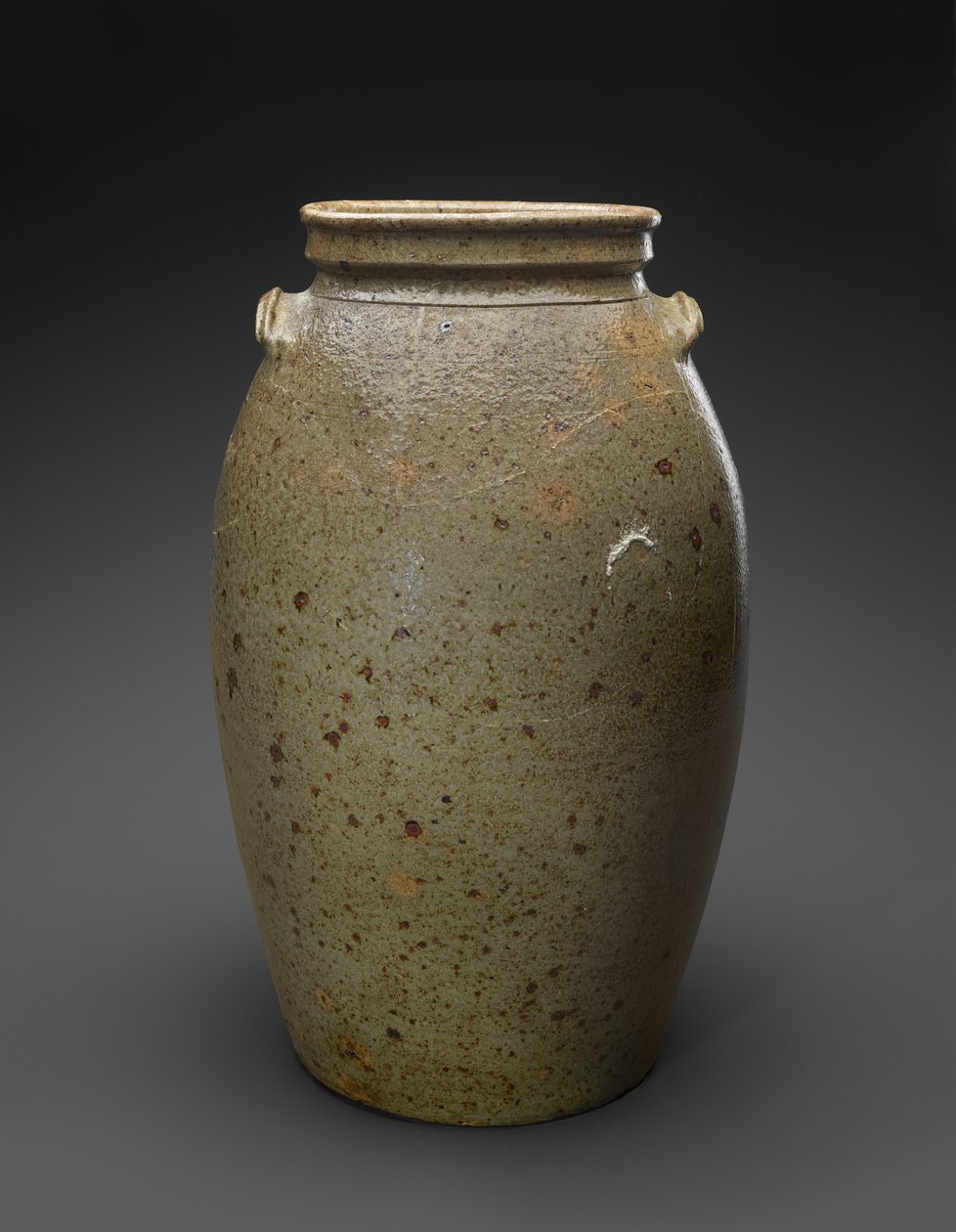 Churn, ca. 1850-1883 (alkalisk glaseret stentøj) af John Davis (attr.to) Leopard