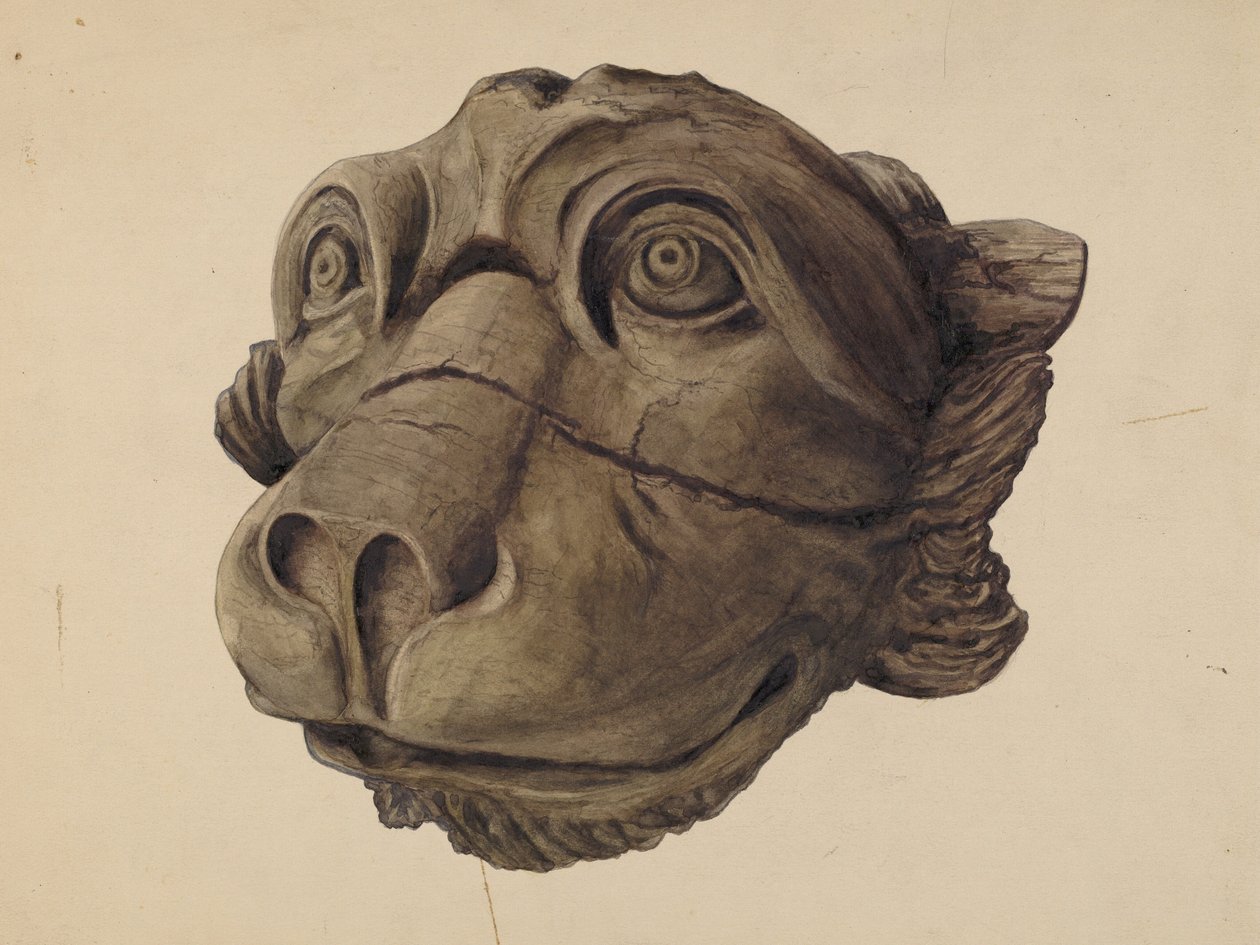 Kattehoved gargoyle af John Davis