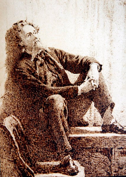 Portræt af Charles Keene af John Dawson Watson