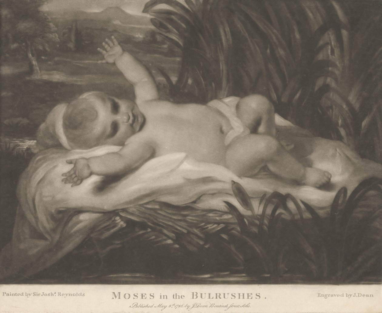 Moses i bulrushes af John Dean