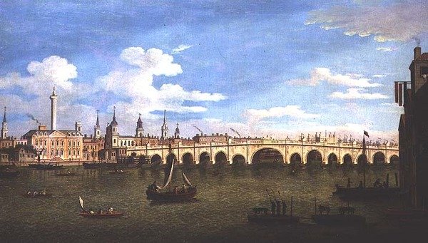 London Bridge, ca. 1820 af John Dean Paul