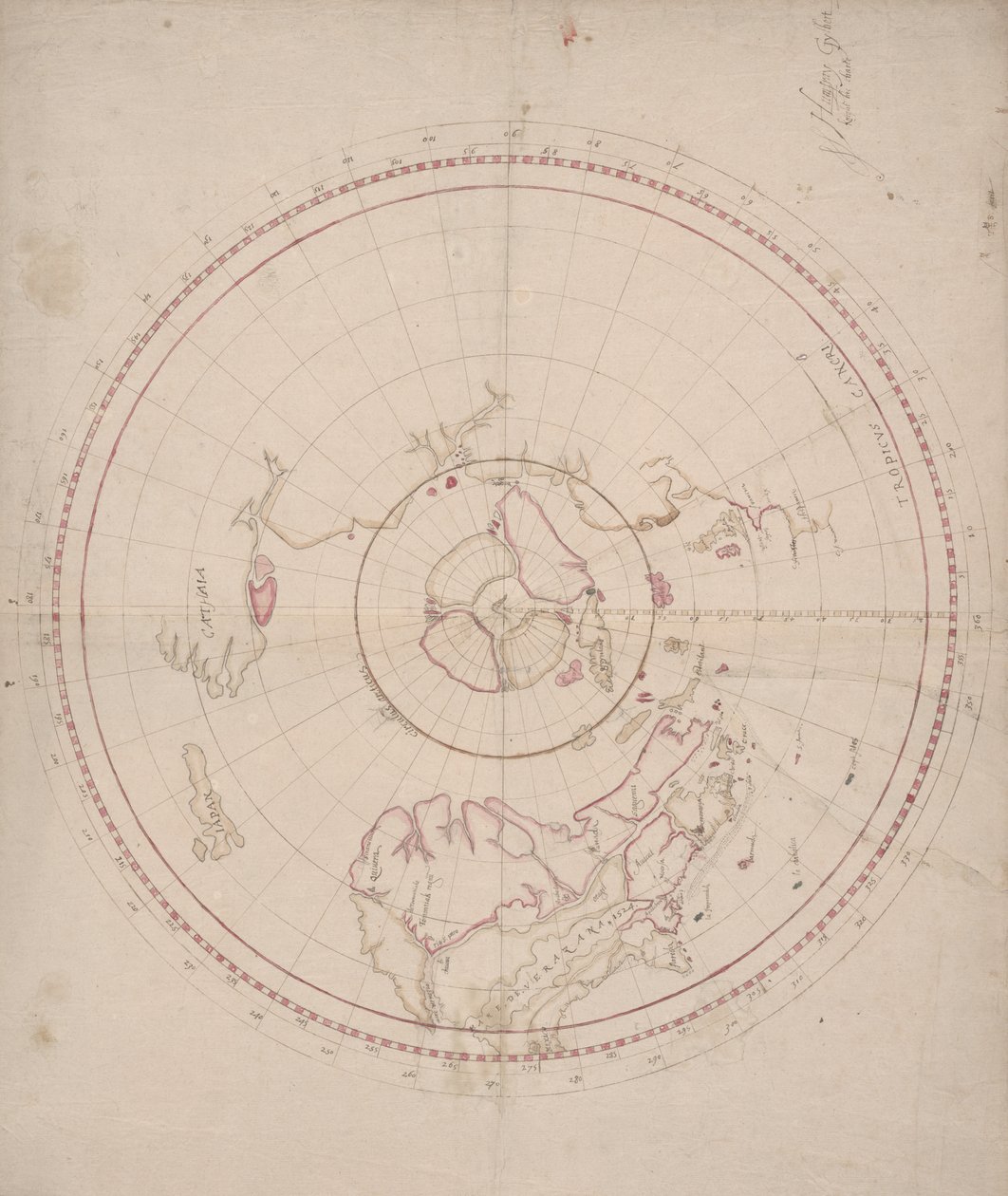 Humfray Gylbert ridder hans charte, ca.1582 af John Dee