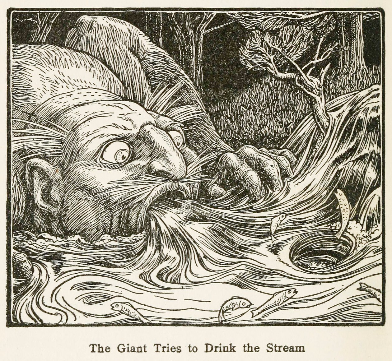 The Giant Trys to Drink the Stream, fra Europa