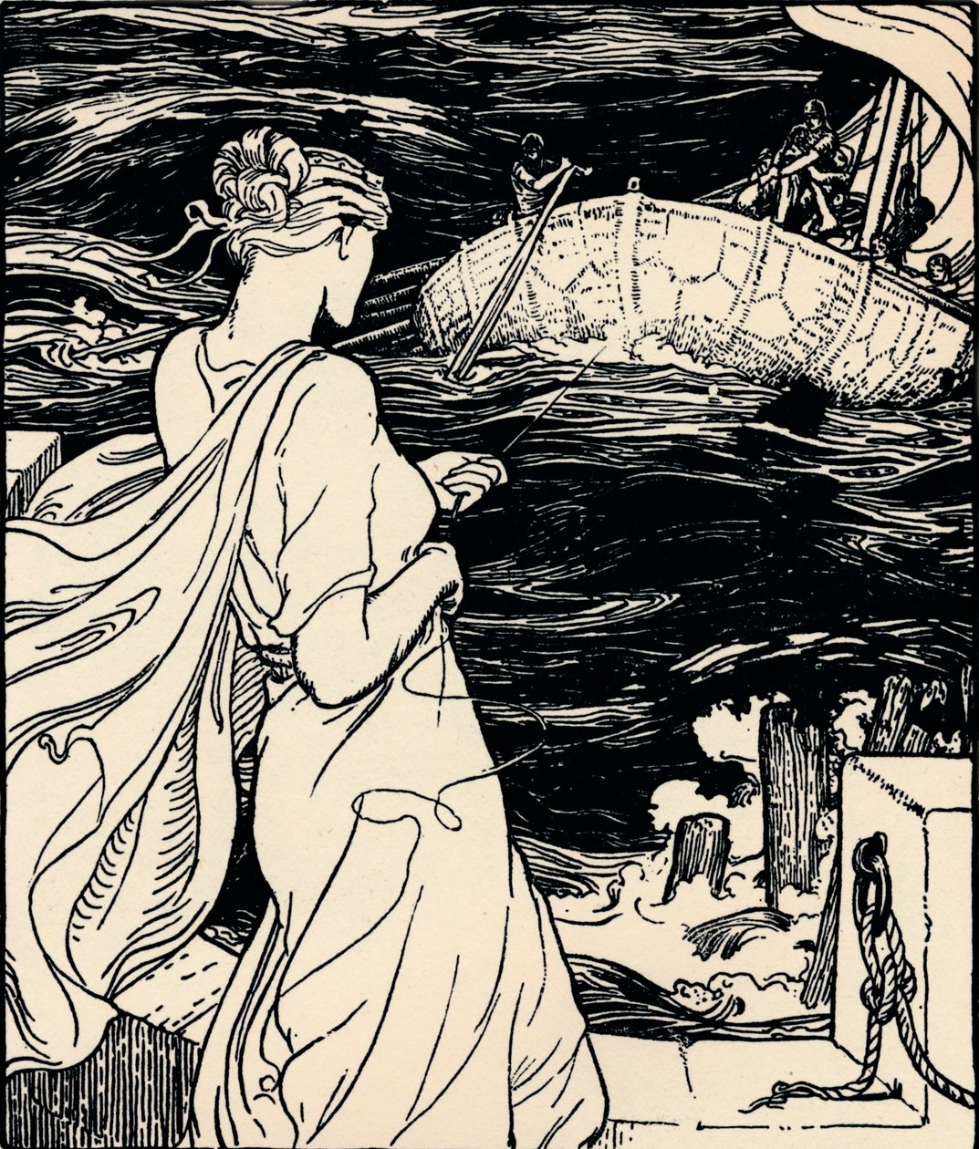 The Queen of the Magic Cew, c1900 af John Dickson Batten
