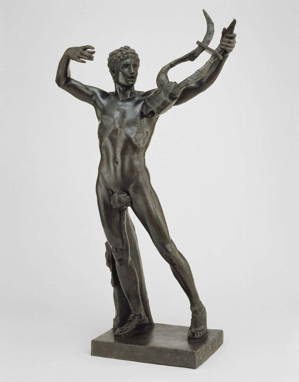 Young Sophocles Leading the Chorus of Victory efter slaget ved Salamis, modelleret 1885, støbt 1911 (bronze med grøn patina) af John Donoghue
