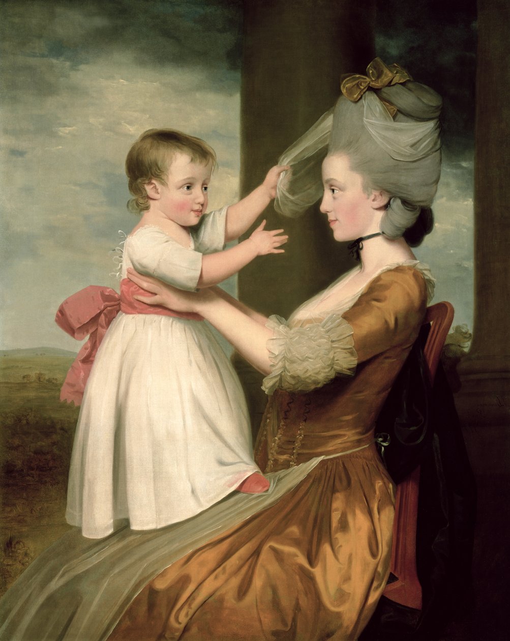 Et portræt af Elizabeth Mortlock (f.1756) og hendes søn John Mortlock den yngre, 1779 (se 332898 for par) af John Downman