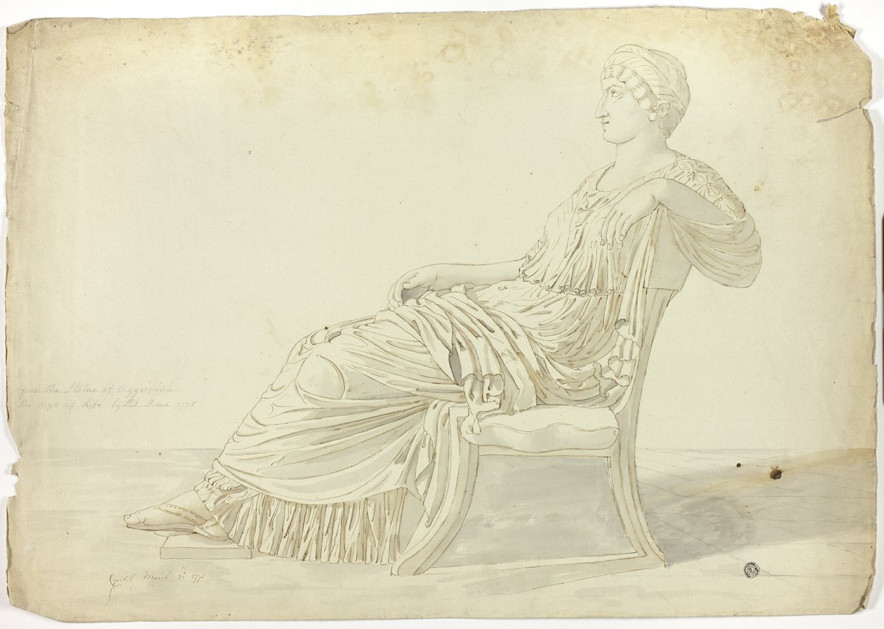 Gammel statue af Agrippina af John Downman