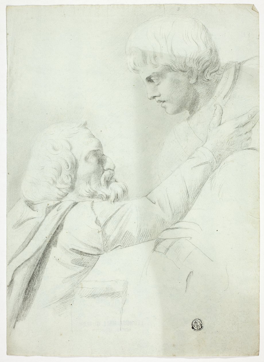 Skægget mand og dreng (fra Bas-Relief) af John Downman