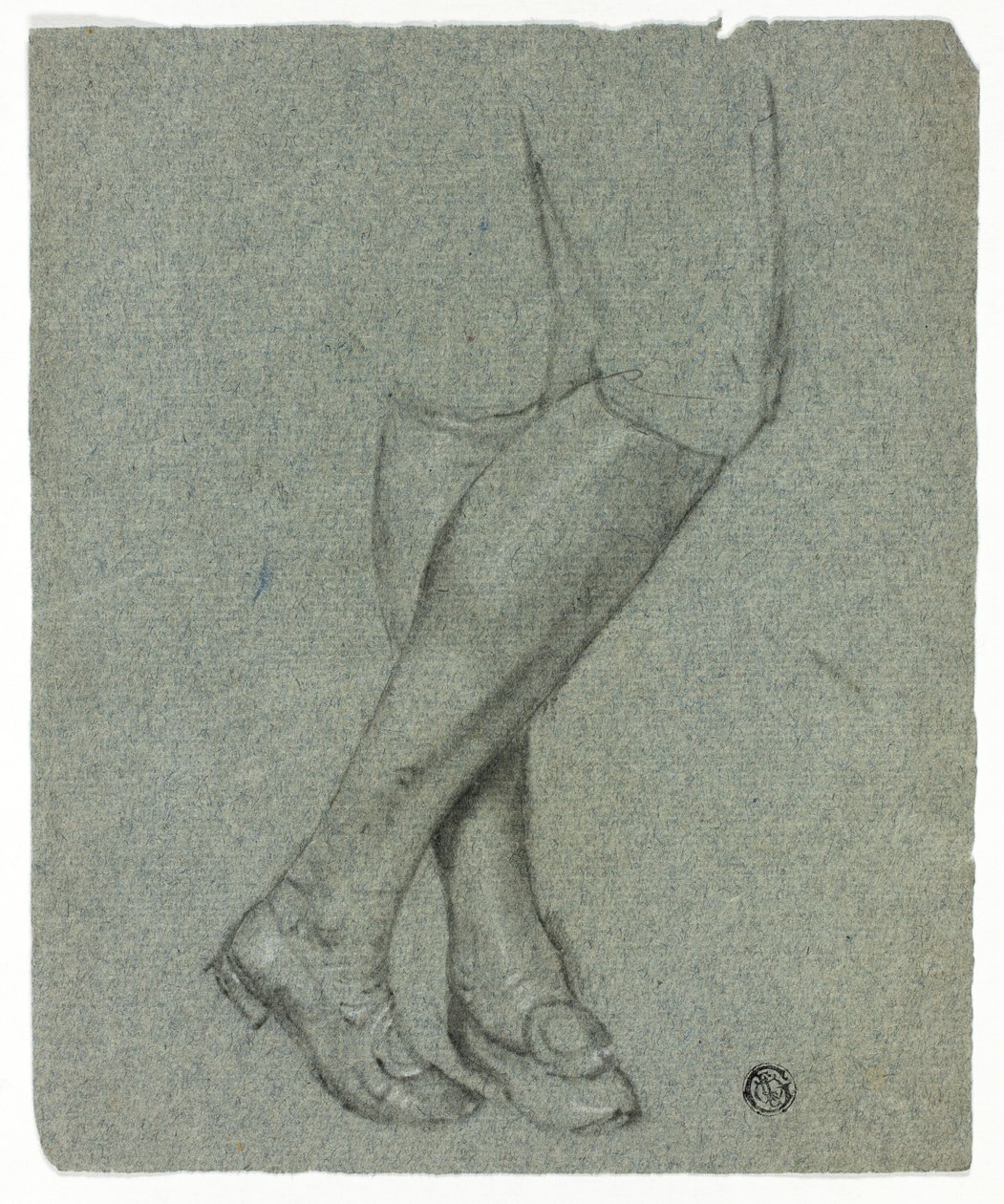 Stående figurs krydsede ben af John Downman