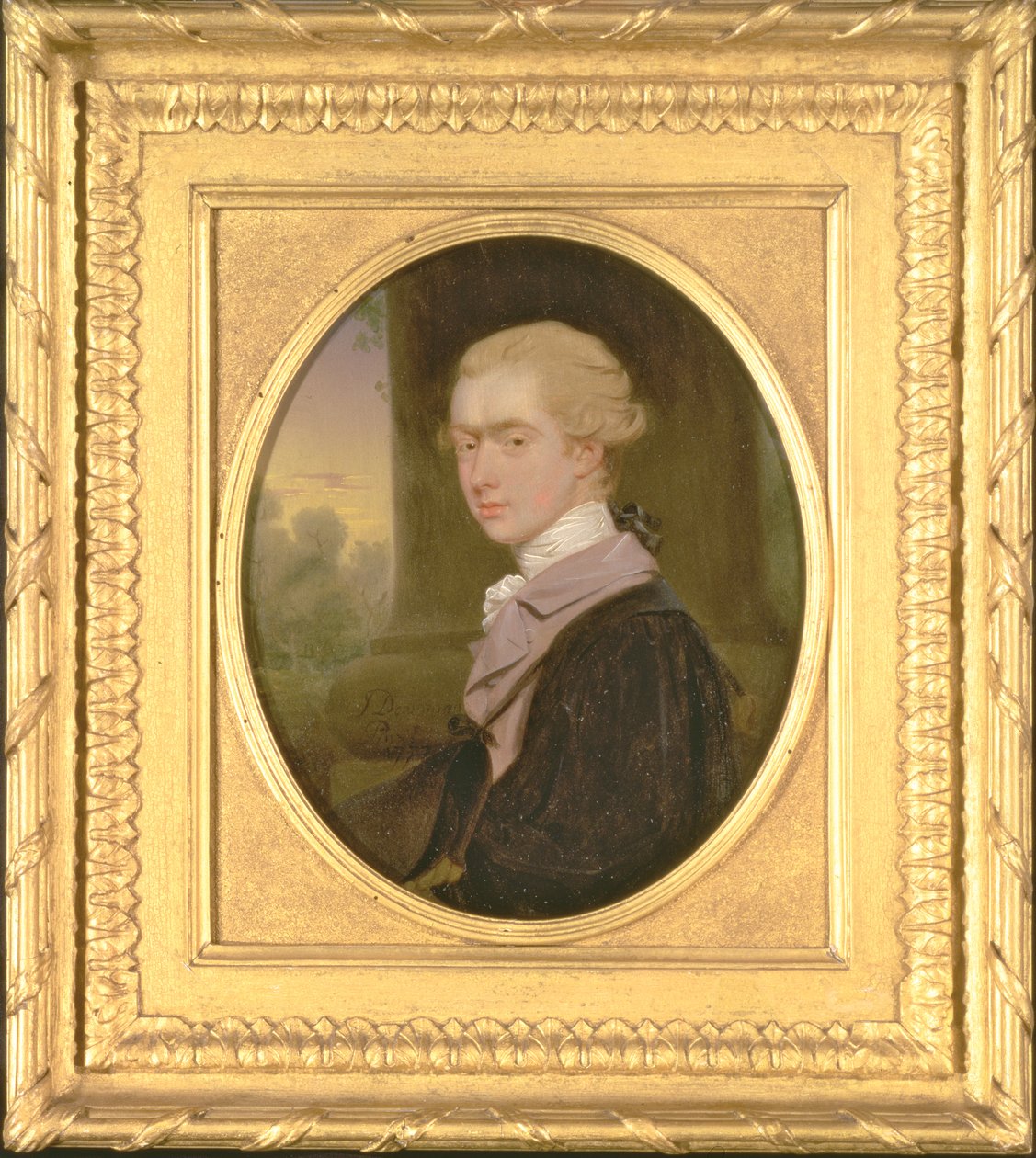 George John Spencer, Viscount Althorp (1758-1834), mens han var studerende ved Trinity College, Cambridge, 1777 (olie på kobber) af John Downman