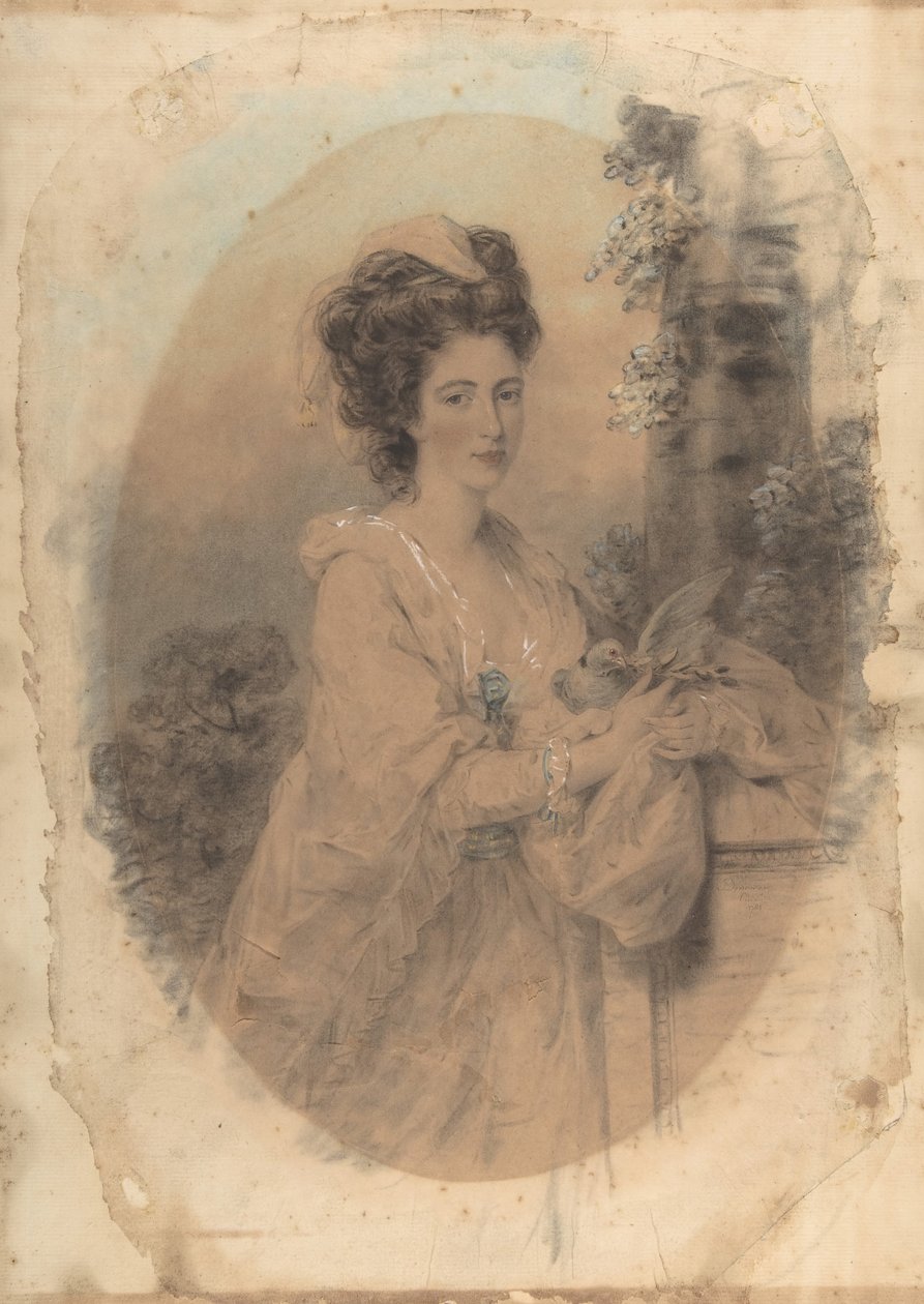 Isabella Hunter, kunstnerens kusine, 1781. af John Downman