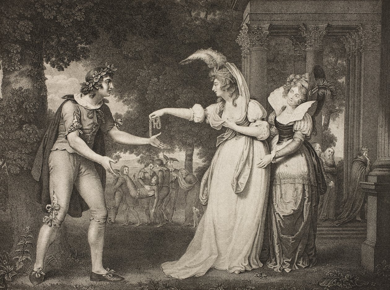 Plæne foran hertugens palads, første akt, scene II, fra 
