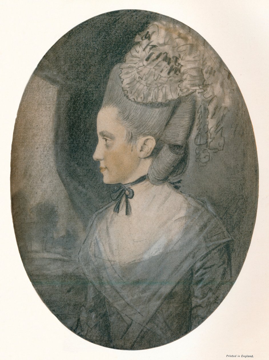 Mrs. John Mortlock Nee Harrison, c1780 af John Downman