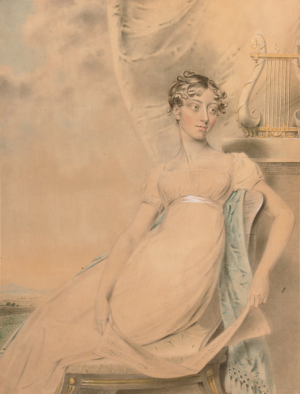 Portræt af Anne Lucy Poulett, Lady Nugent af John Downman
