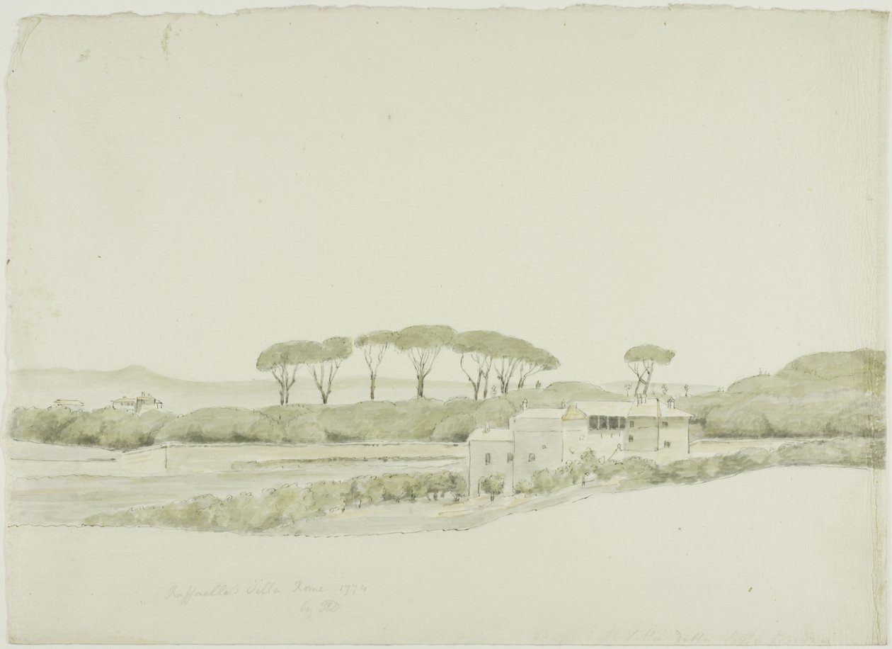 Raffaelles Villa Medici, Rom af John Downman