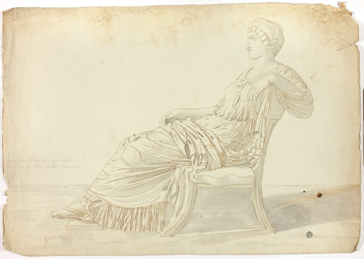 Gammel statue af Agrippina af John Downman