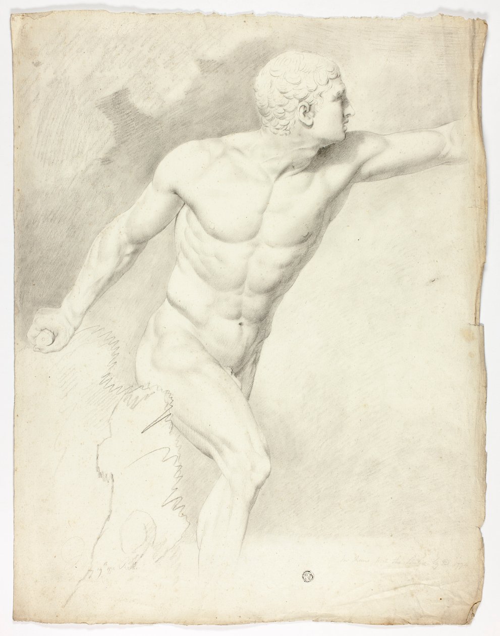 Borghese Gladiator fra statuen i Rom af John Downman