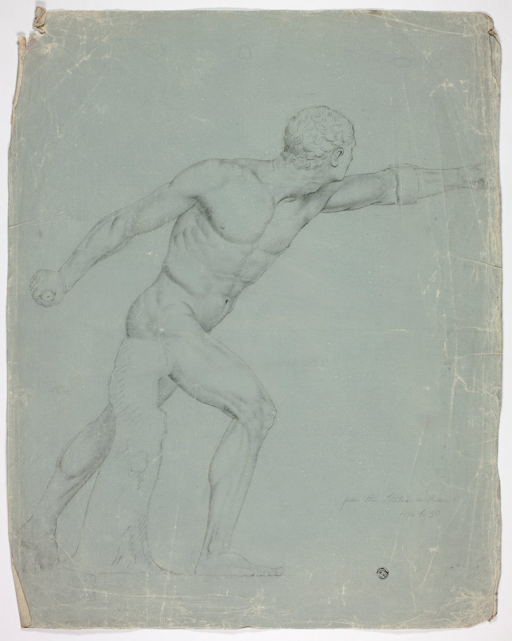 Borghese Gladiator fra statuen i Rom af John Downman