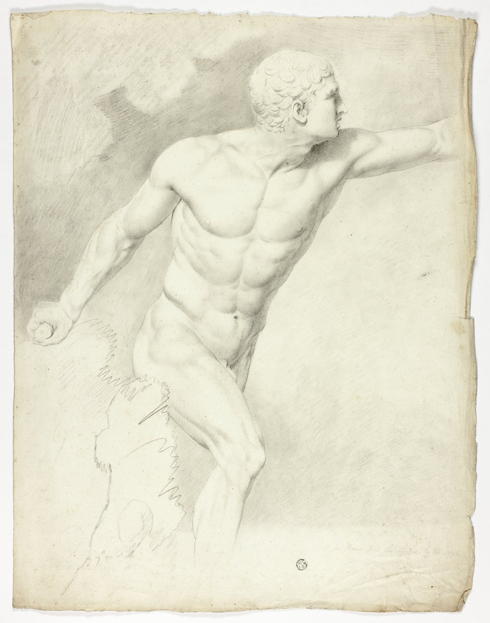 Borghese Gladiator fra statuen i Rom af John Downman