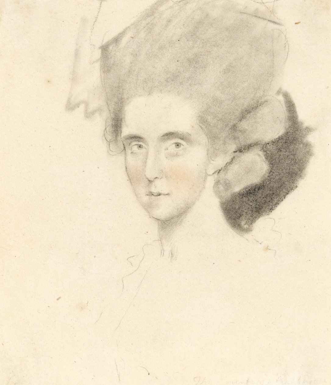 Grevinden af Strathmore, 1781 (blyant med sort og rød kridt på papir) af John Downman