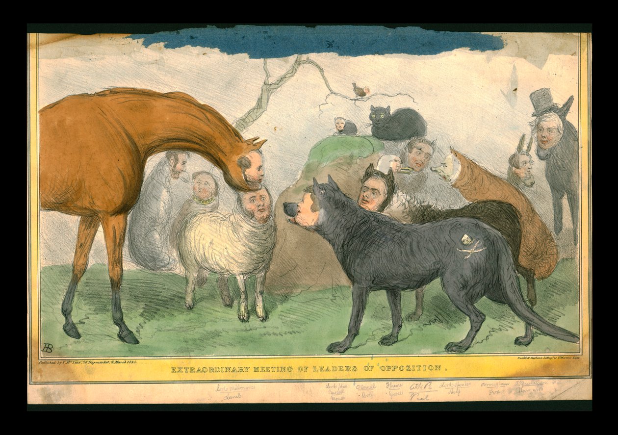 Ekstraordinært møde for oppositionsledere, 1835. af John Doyle