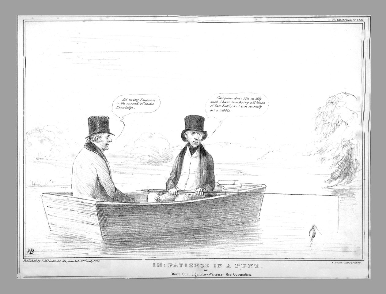 Im: Tålmodighed i et punkt. eller Otium Cum Dignity - Versus - The Coronation, 1838 af John Doyle