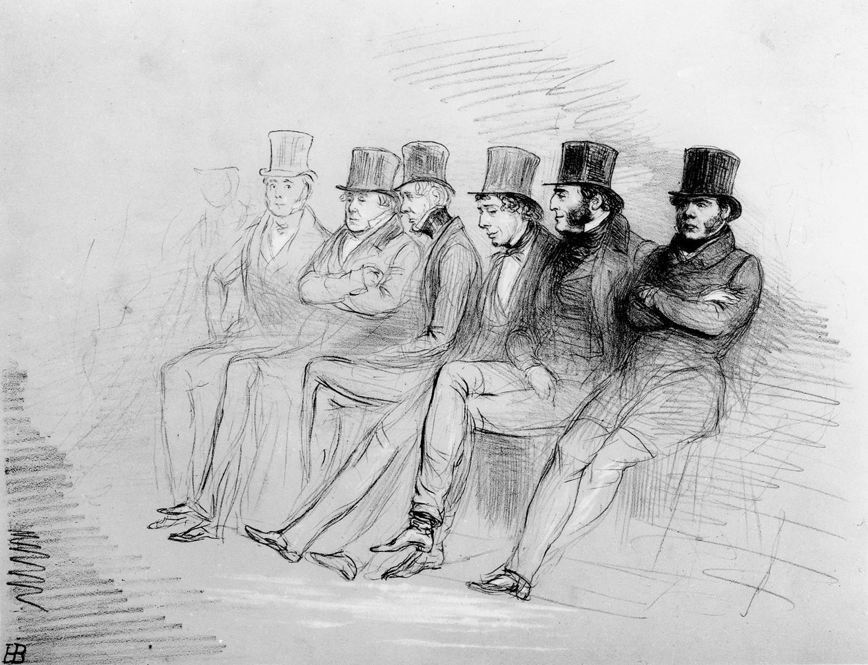 Ulykke gør os bekendt med mærkelige sengekammerater, 1847 af John Doyle