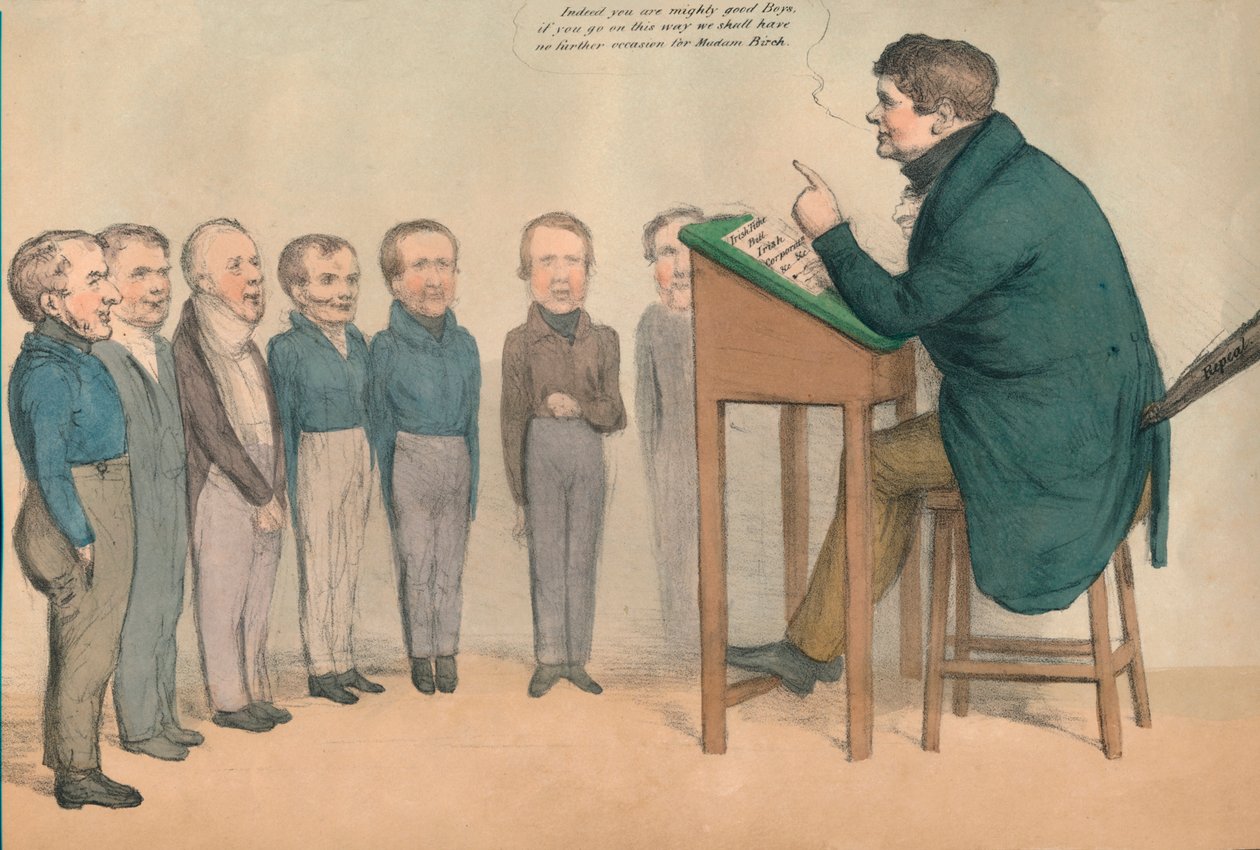 Den irske lærer, 1836. af John Doyle