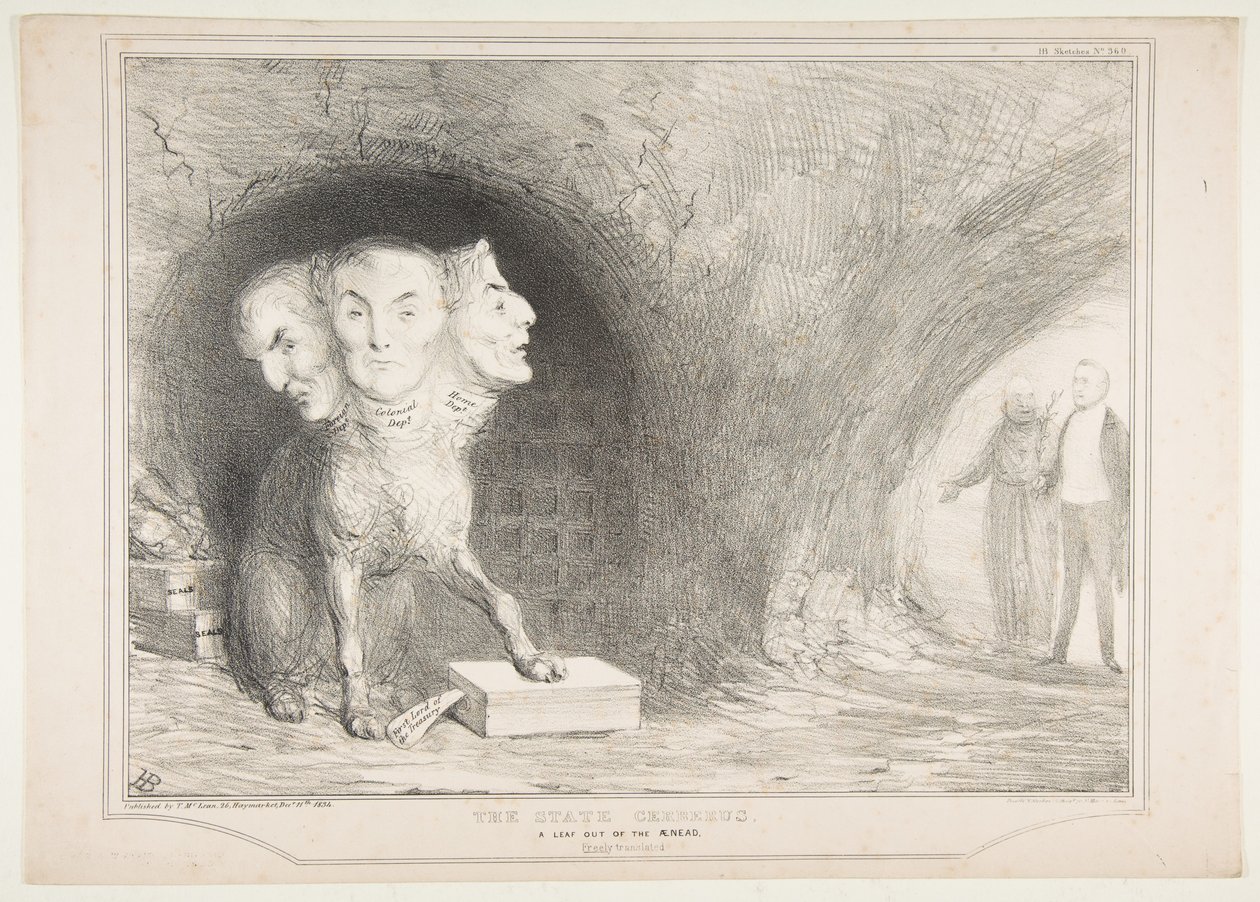 Statens Cerberus, Et blad ud af Æneaden, frit oversat, 11. december 1834. af John Doyle
