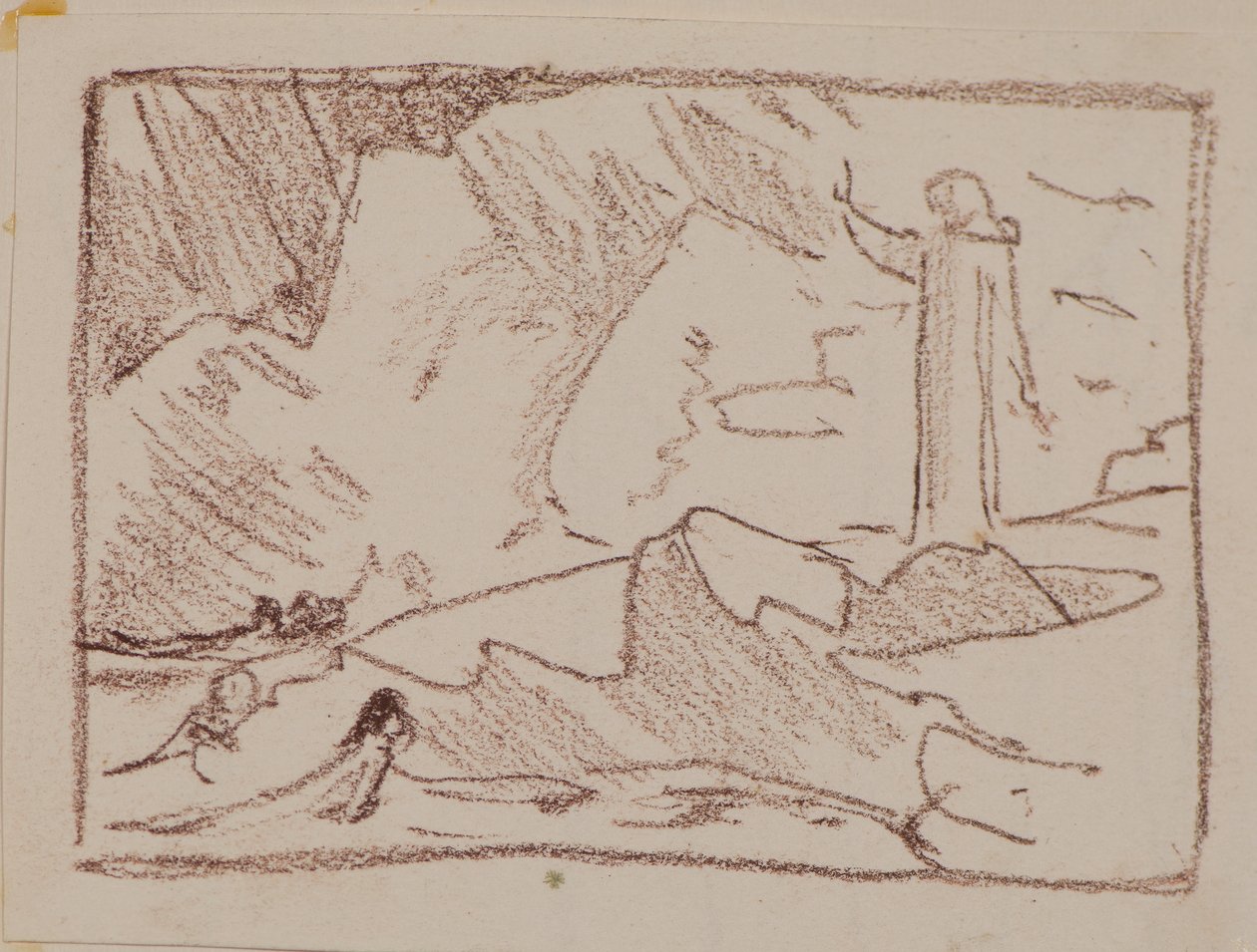 Columba velsigner havfruer (blyant) af John Duncan