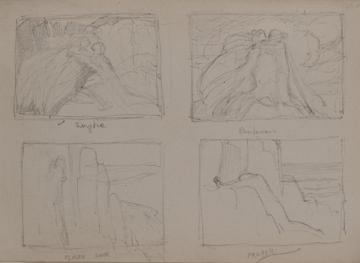 Eurydice, Rendezvous, Lukket dør, Bøn (blyant) af John Duncan