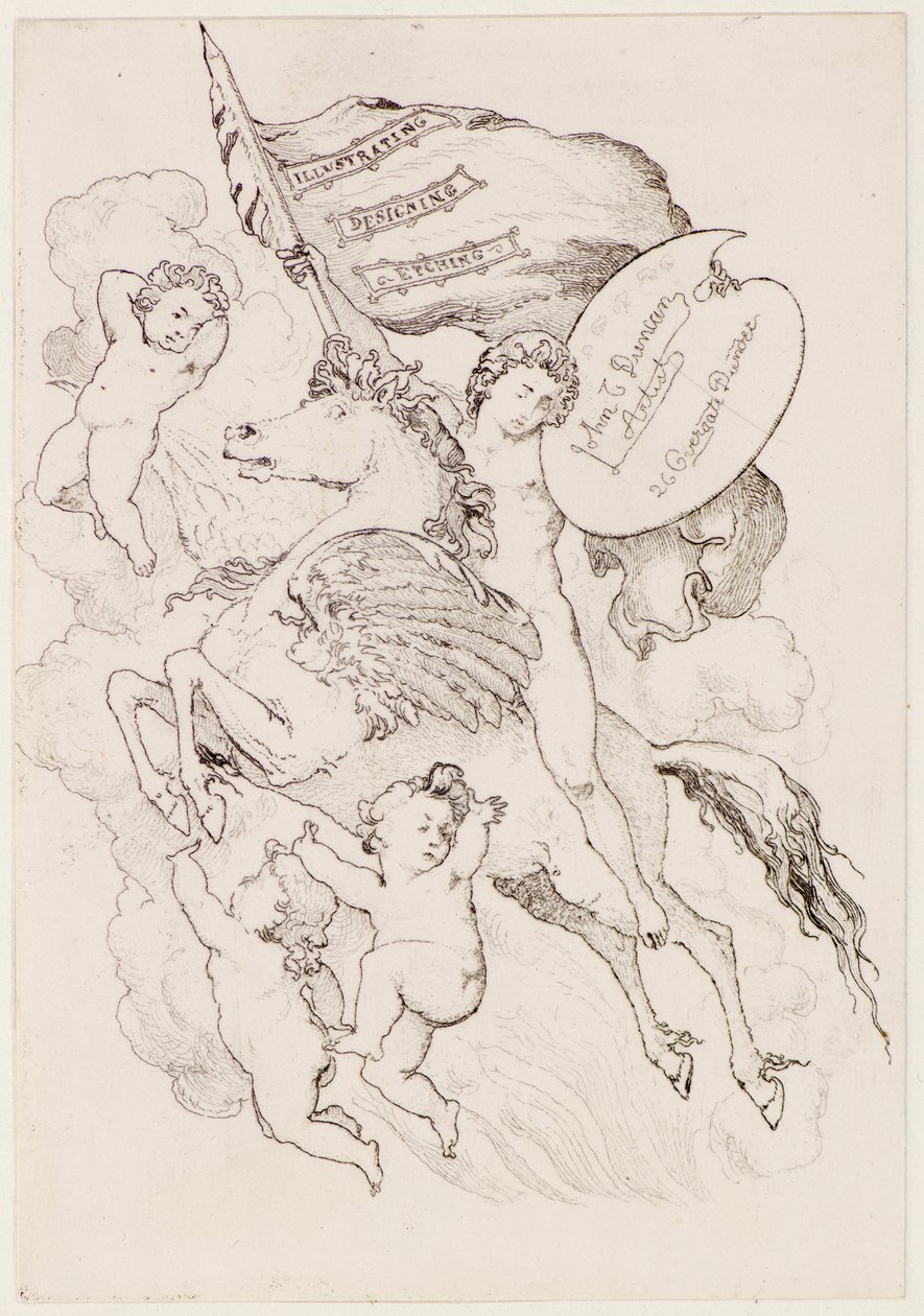 Flyvende hest (ætsning) af John Duncan