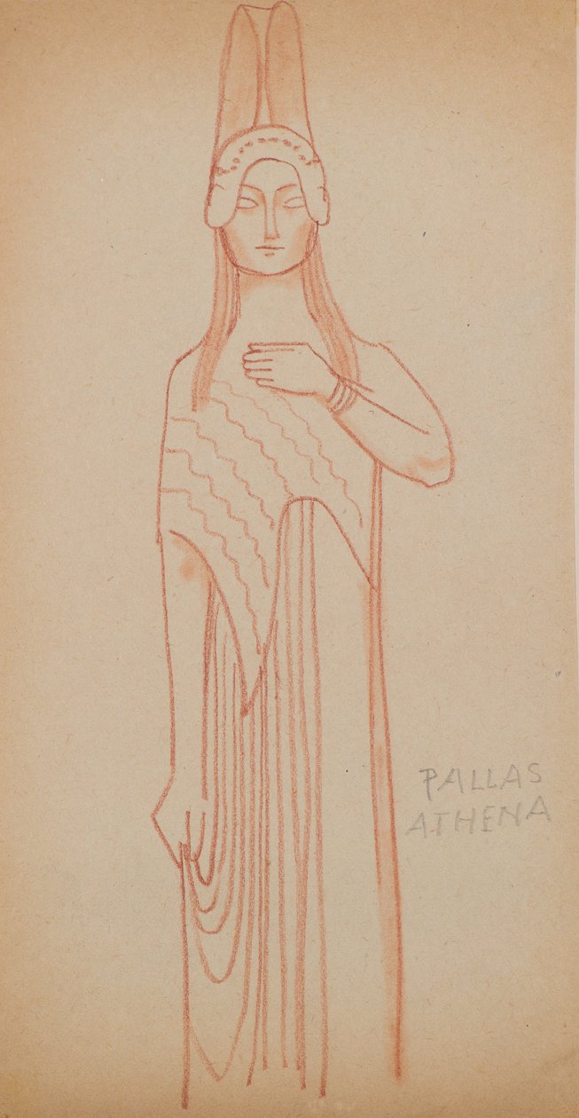 Pallas Athena (blyant) af John Duncan