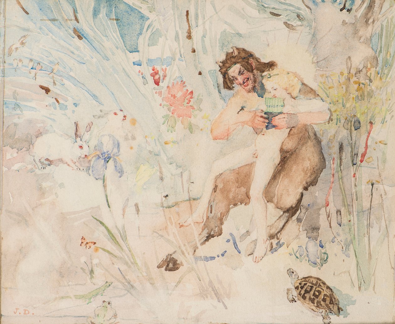 Pan, ca. 1895 (akvarel) af John Duncan
