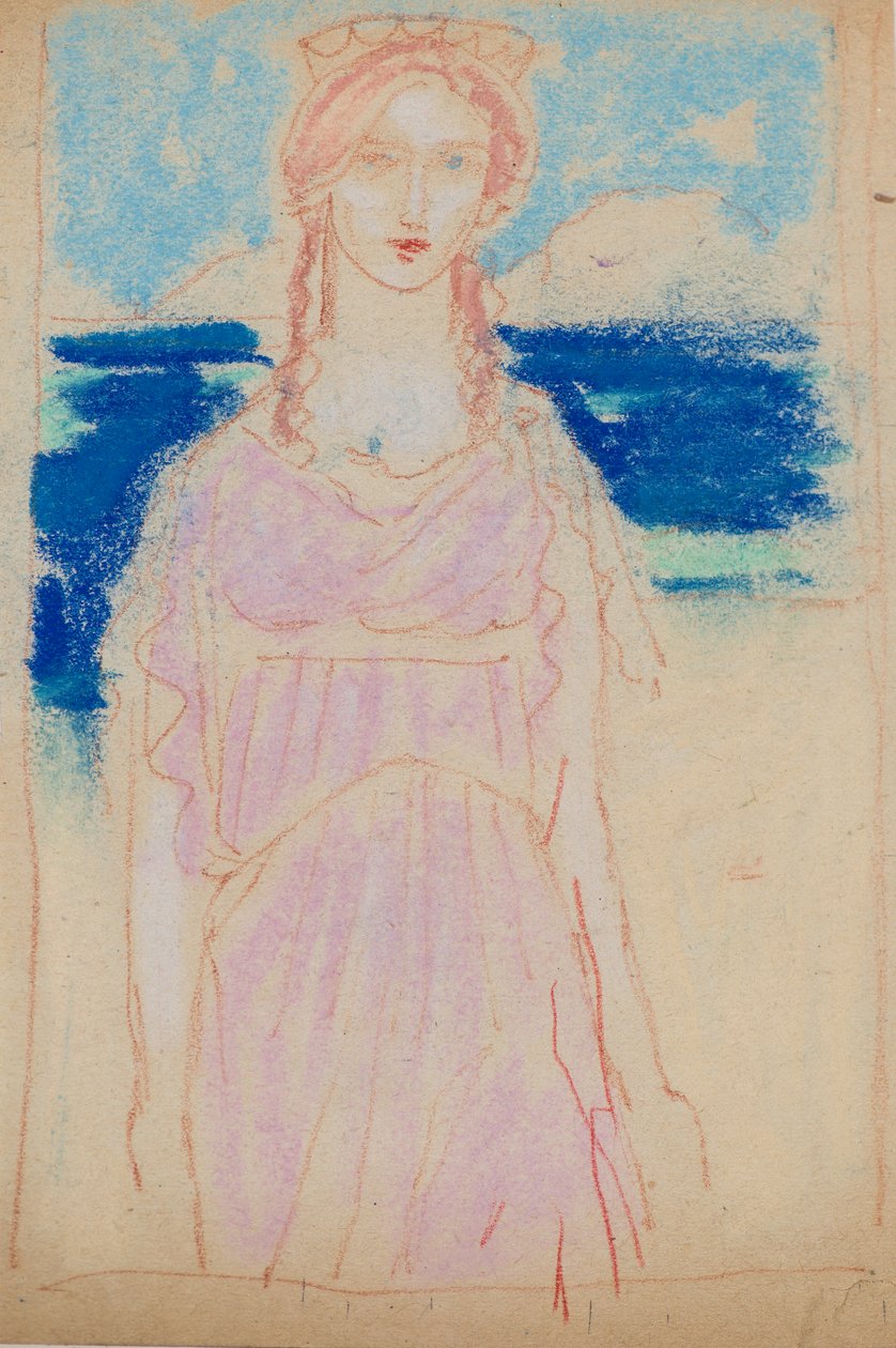 Prinsesse af landet under bølgerne (kridt) af John Duncan
