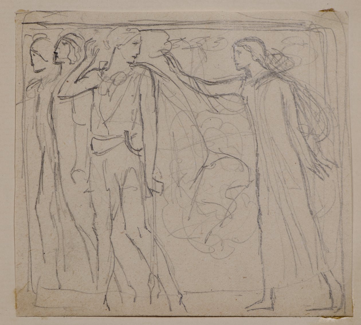 Deirdres tre kald (blyant) af John Duncan