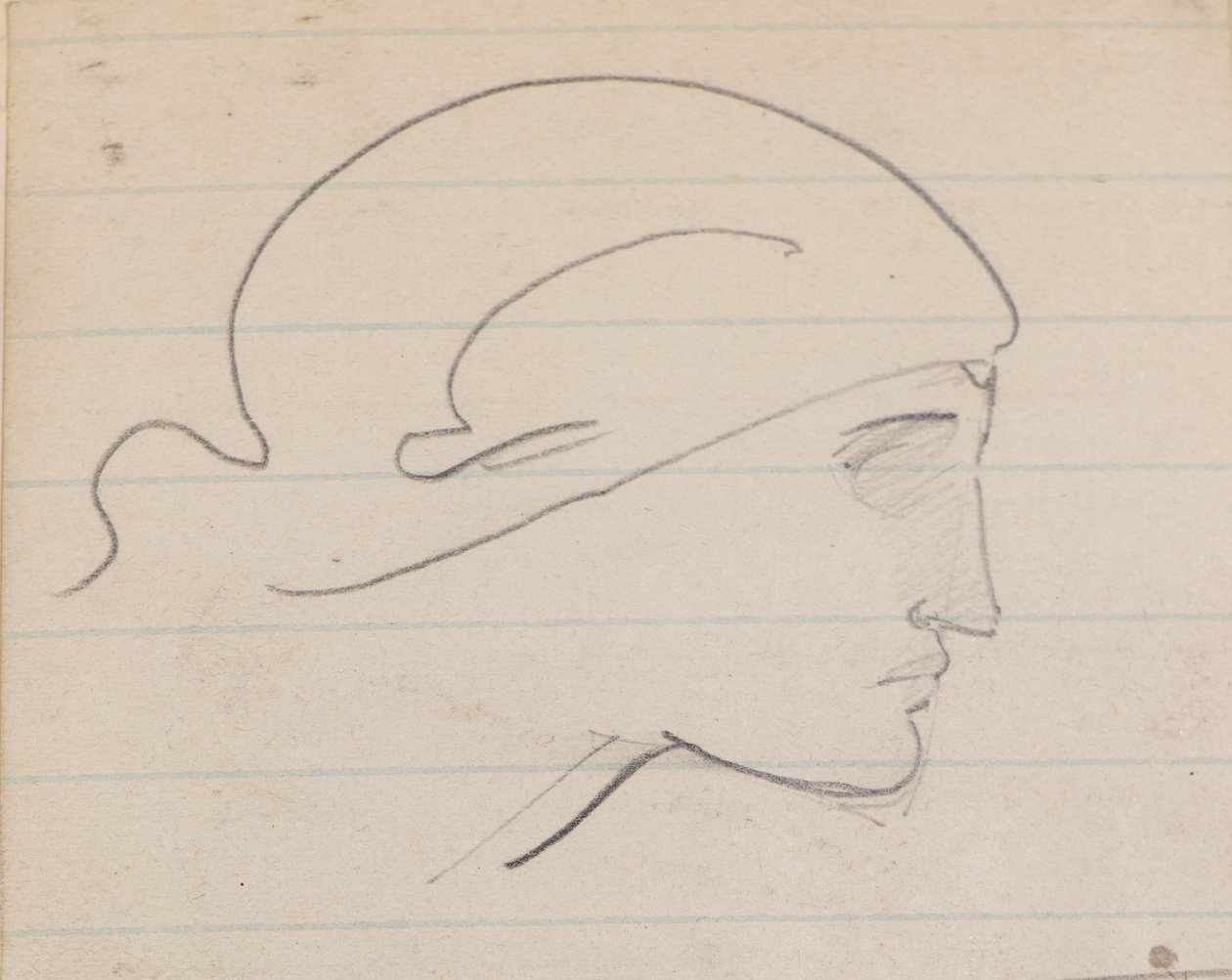 Uden titel [Kvindelig profil] (blyant) af John Duncan