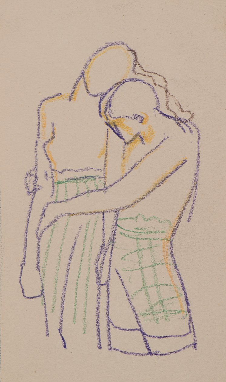 Uden titel [Naoise og Deirdre] (blyant) af John Duncan