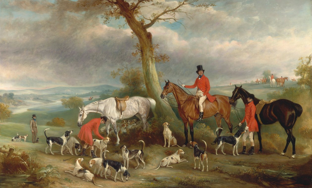 Thomas Wilkinson, M.F.H., med Hurworth Foxhounds af John E. Ferneley