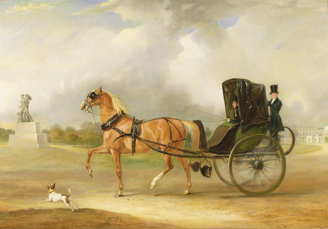 William Massey-Stanley kører sin cabriolet i Hyde Park, 1833 af John E. Ferneley