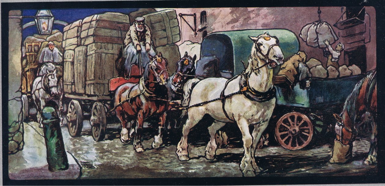Vognheste, illustration fra 