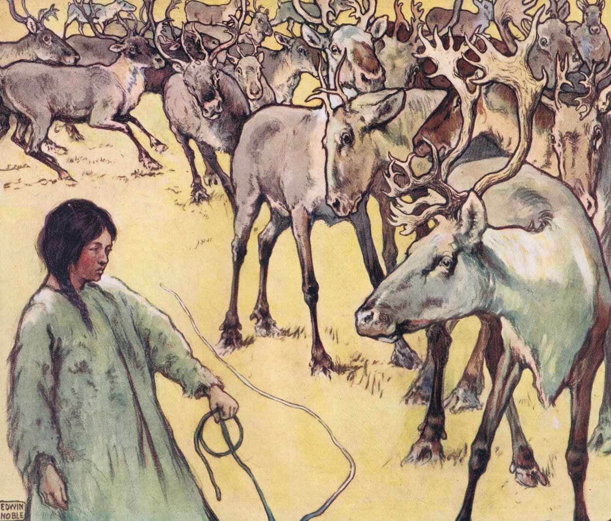 Elgbesætning, illustration fra 