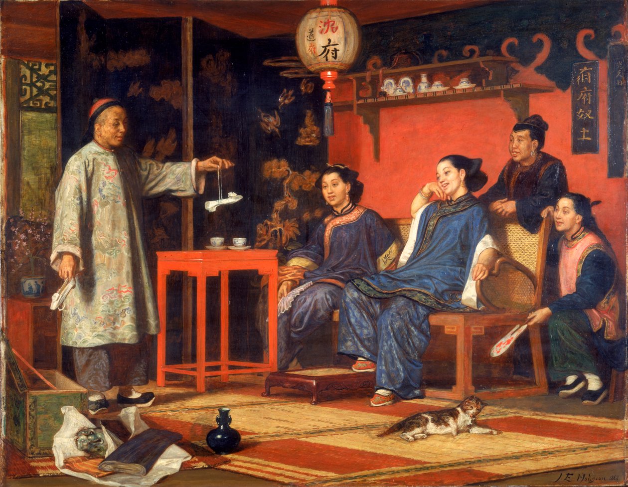 Kinesiske damer ser på europæiske kuriositeter, 1868 af John Evan Hodgson