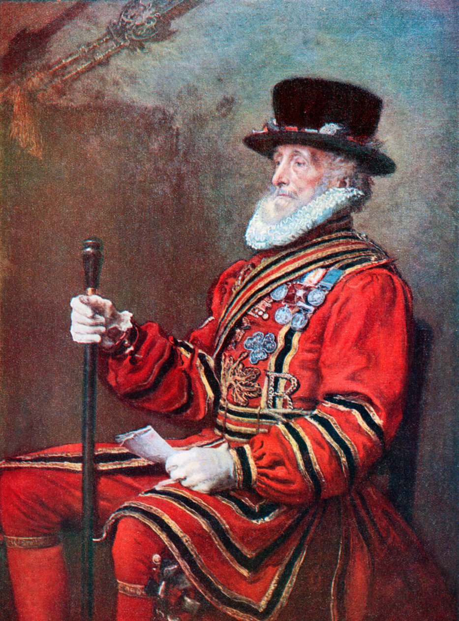 En gardermester (farvelitografi) af John Everett (after) Millais