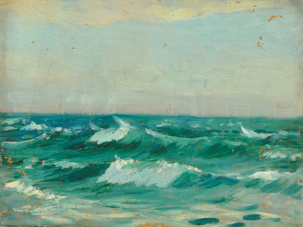 Seascape, ca. 1909 (olie på papirmasse) af John Everett