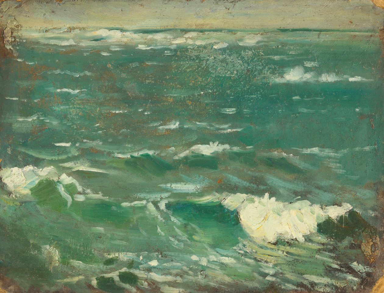 Seascape, ca. 1909 (olie på papirmasse) af John Everett