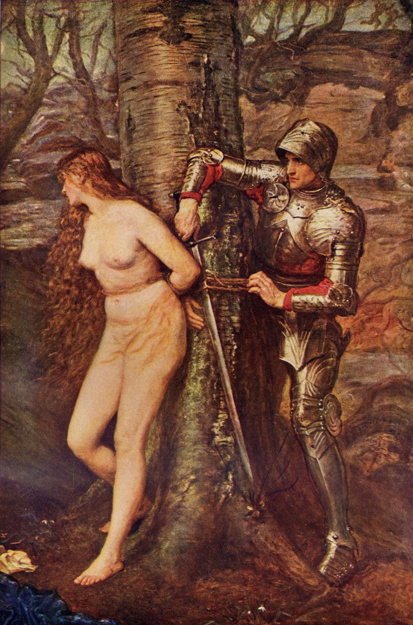 A Knight-errant - Figur af ridderromantisk litteratur, illustration fra 