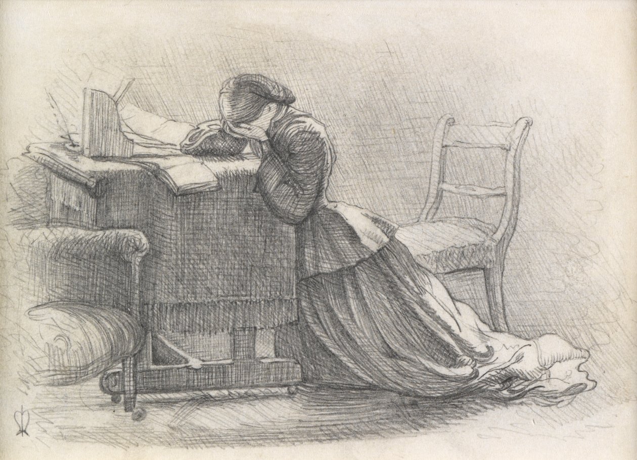 En kone - Illustration til et digt af John Everett Millais